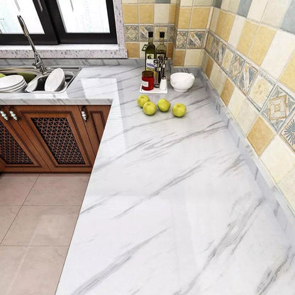 Marble Vinyl Kitchen, Furniture, Wall Decor Waterproof & Heat-Resistant Wall Sticker
