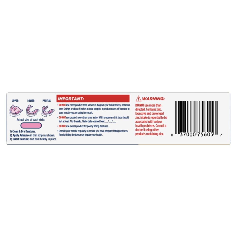 Fixodent Ultra Max Hold Denture Long-lasting Adhesive Cream Personal Care - 2.2 oz