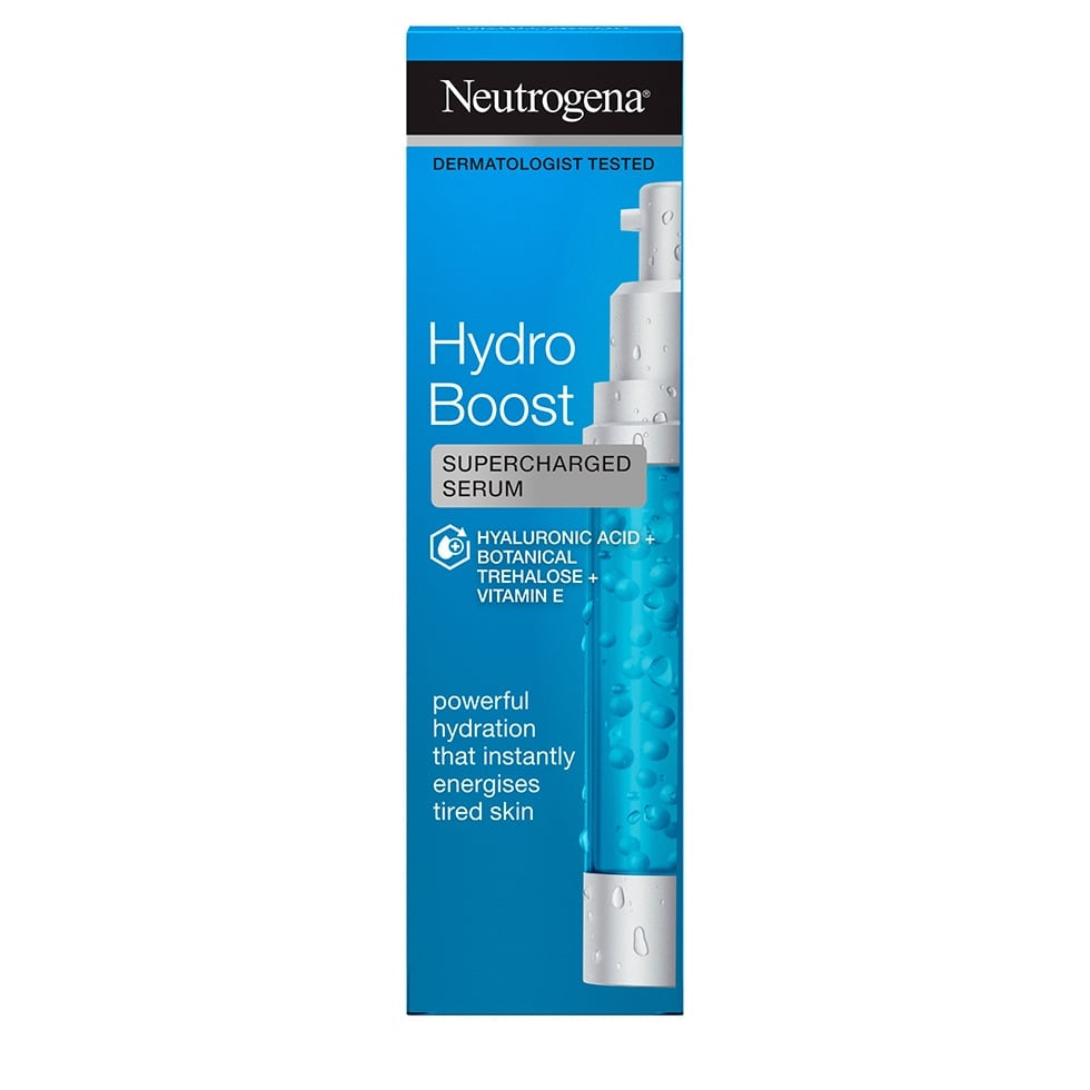 Neutrogena Hydro Boost Supercharged Serum – Hyaluronic Acid + Trehalose + Vitamin E (30ml)