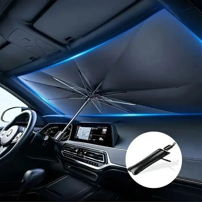 Premium Car Windshield Sun Shade Umbrella | Foldable UV Protection & Heat Insulation Windshield Cover