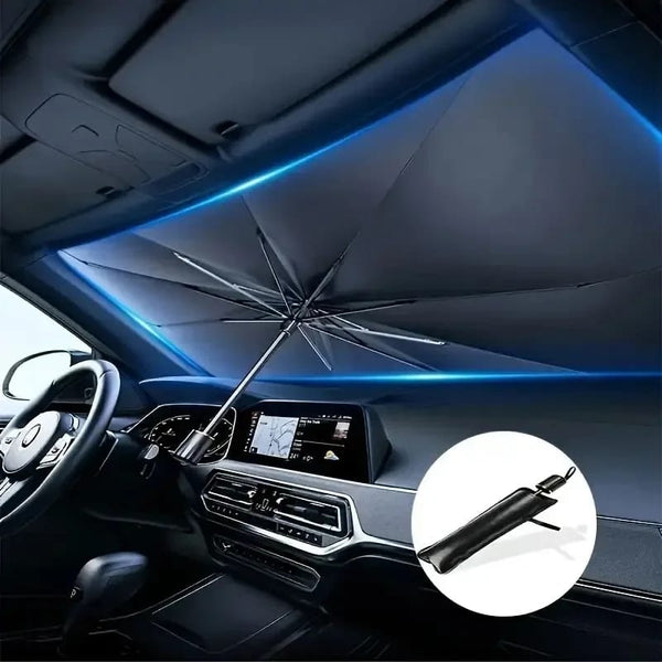 Premium Car Windshield Sun Shade Umbrella | Foldable UV Protection & Heat Insulation Windshield Cover