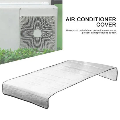 AC Outdoor Unit Sunshade Cover | Silver Foil Reflective Heat Shield & Dust Protector with Clips for Air Conditioner Outdoor Unit