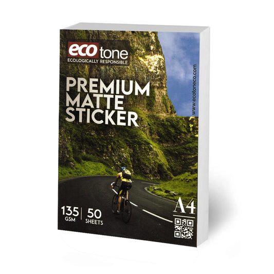 Ecotone Matte Sticker Photo Paper 135 gm Pack of A4 - 50 Sheets