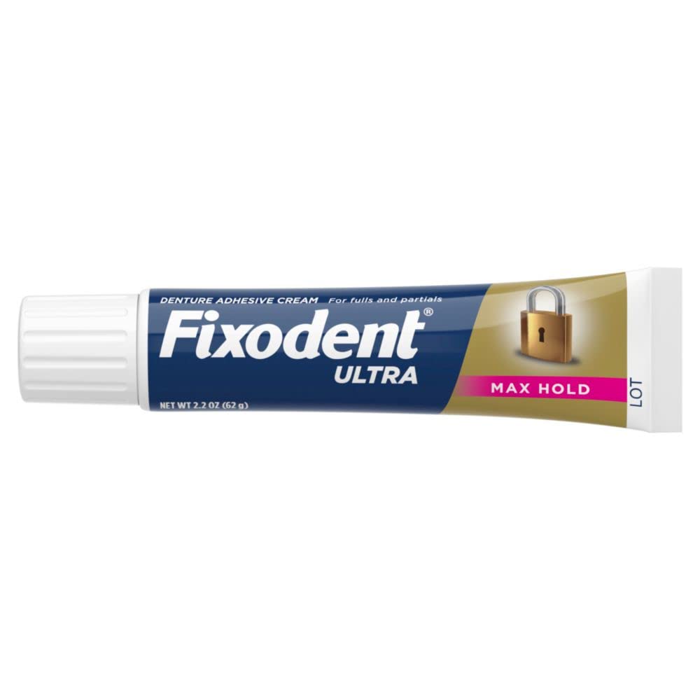 Fixodent Ultra Max Hold Denture Long-lasting Adhesive Cream Personal Care - 2.2 oz