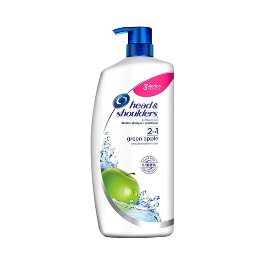Head & Shoulders 2-in-1 Dandruff Shampoo & Conditioner – Green Apple, 43.3 Fl Oz