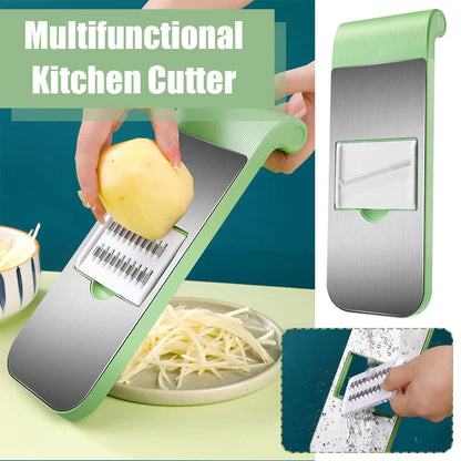 Multifunctional Vegetable Cutter Grater For Vegetables Slicers - Shredders Peeler Carrot Fruit Vegetable Cutting Kitchen Tool ( Random Colors)