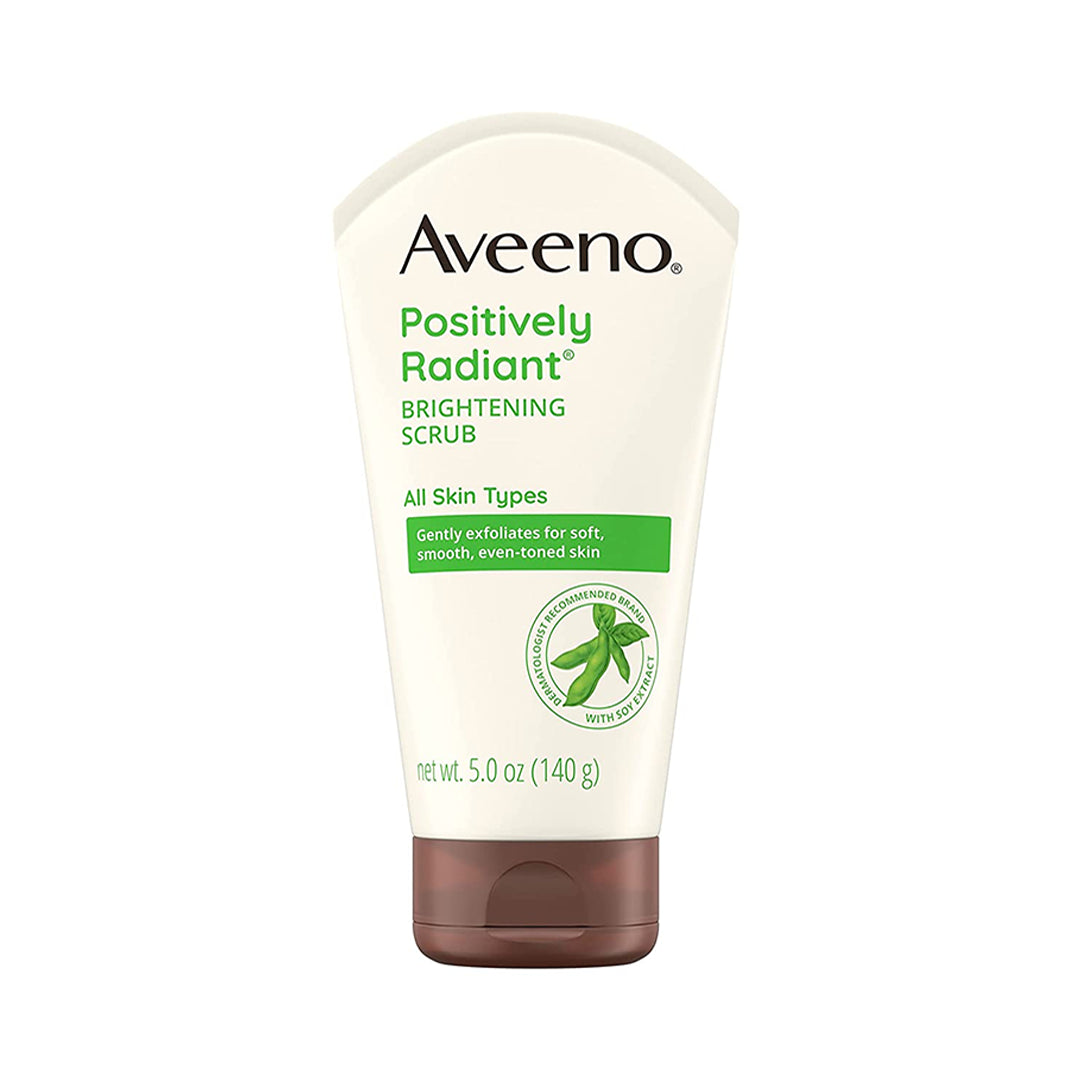 Aveeno Positively Radiant Brightening Scrub – For All Skin Types (5.0 oz / 140g)
