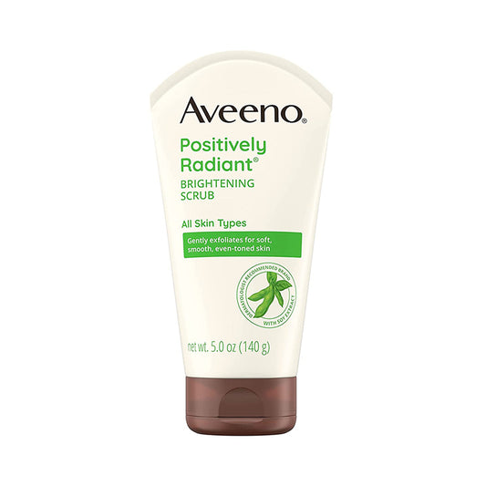 Aveeno Positively Radiant Brightening Scrub – For All Skin Types (5.0 oz / 140g)