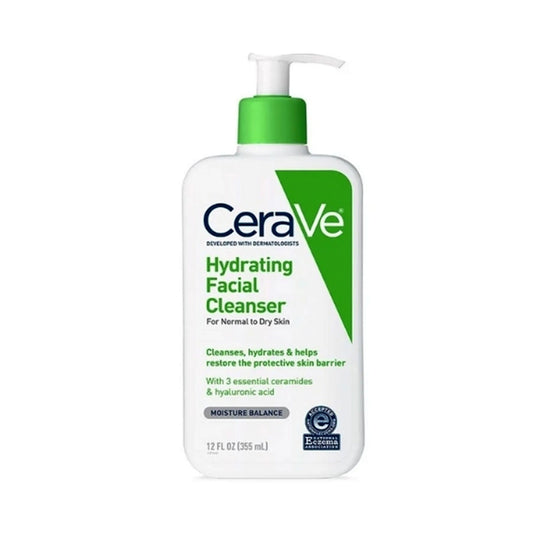CeraVe Hydrating Facial Cleanser – For Normal to Dry Skin (12 fl oz / 355 ml)