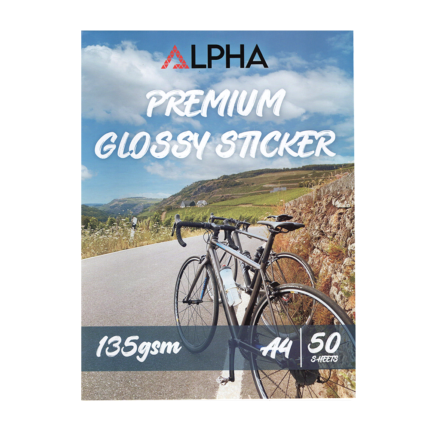 A4 Alpha Premium Glossy Sticker 135gsm