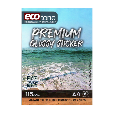 A4 Ecotone Premium Glossy Sticker Paper 50 sheets 115gm