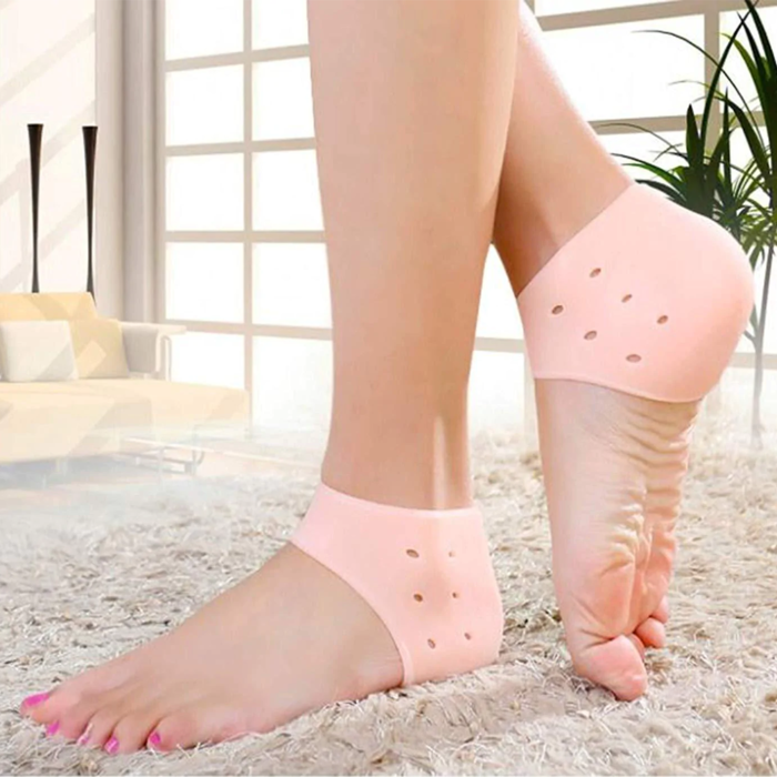 Heel Anti-Crack Sets, Moisturizing Silicone Gel Heel Socks for Swelling, Heel cracking pads, Pain Relief, Foot Care , Premium Quality One pair
