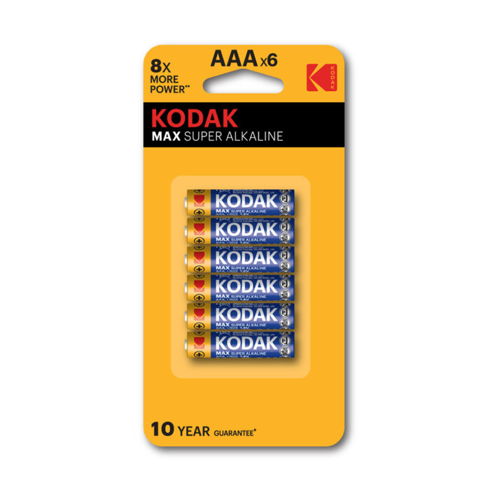 Kodak Max Super Alkaline Batteries / Cell AAA X 6 Pack
