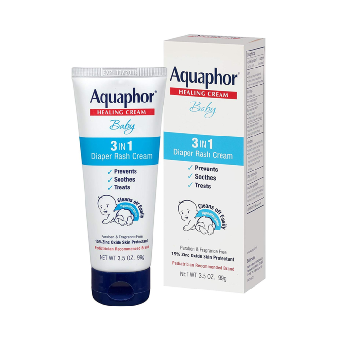 Aquaphor Baby 3-in-1 Diaper Rash Cream, Prevents, Soothes & Treats 3.5 oz