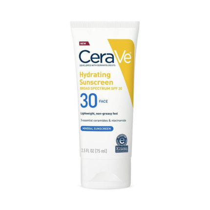 CeraVe Mineral Face Sunscreen Broad Spectrum SPF 30, 2.5 fl oz