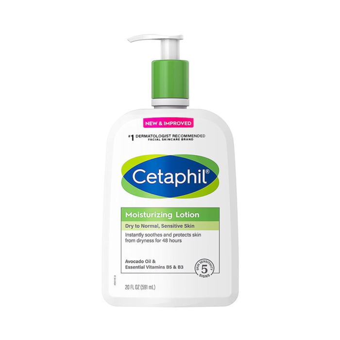 Cetaphil Moisturizing Lotion Dry To Normal Skin Avacado Oil & Essential Vitamins B5 & B3, 20 fl oz