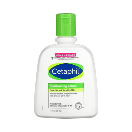 Cetaphil Moisturizing Lotion Dry To Sensitive Skin, Avocado Oil & Essential Vitamin B5 B3, 8 fl oz