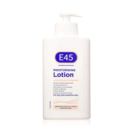 E45 Dermatological Moisturising Lotion For Dry And Sensitive Skin Perfume Free 500ml